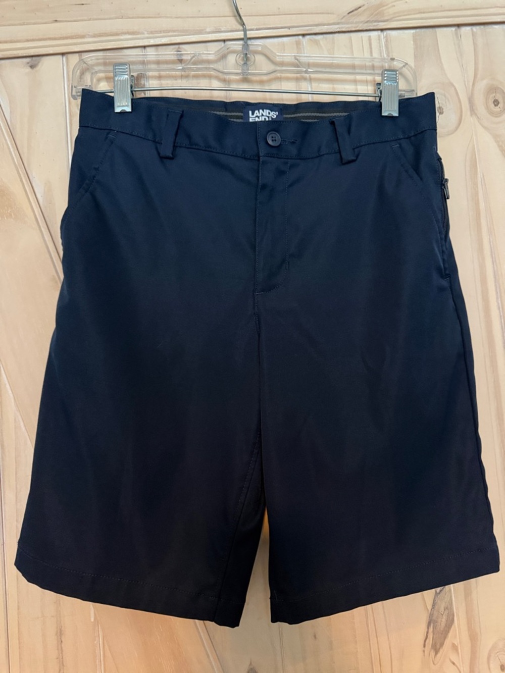 Lands' End Boys Navy Uniform Shorts